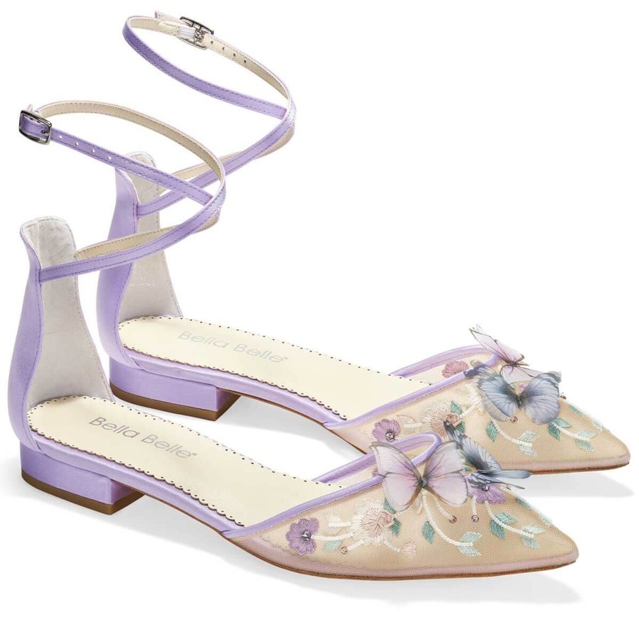 Non-Bridal Bella Belle Shoes | Garden Party Butterfly Flats Lavender