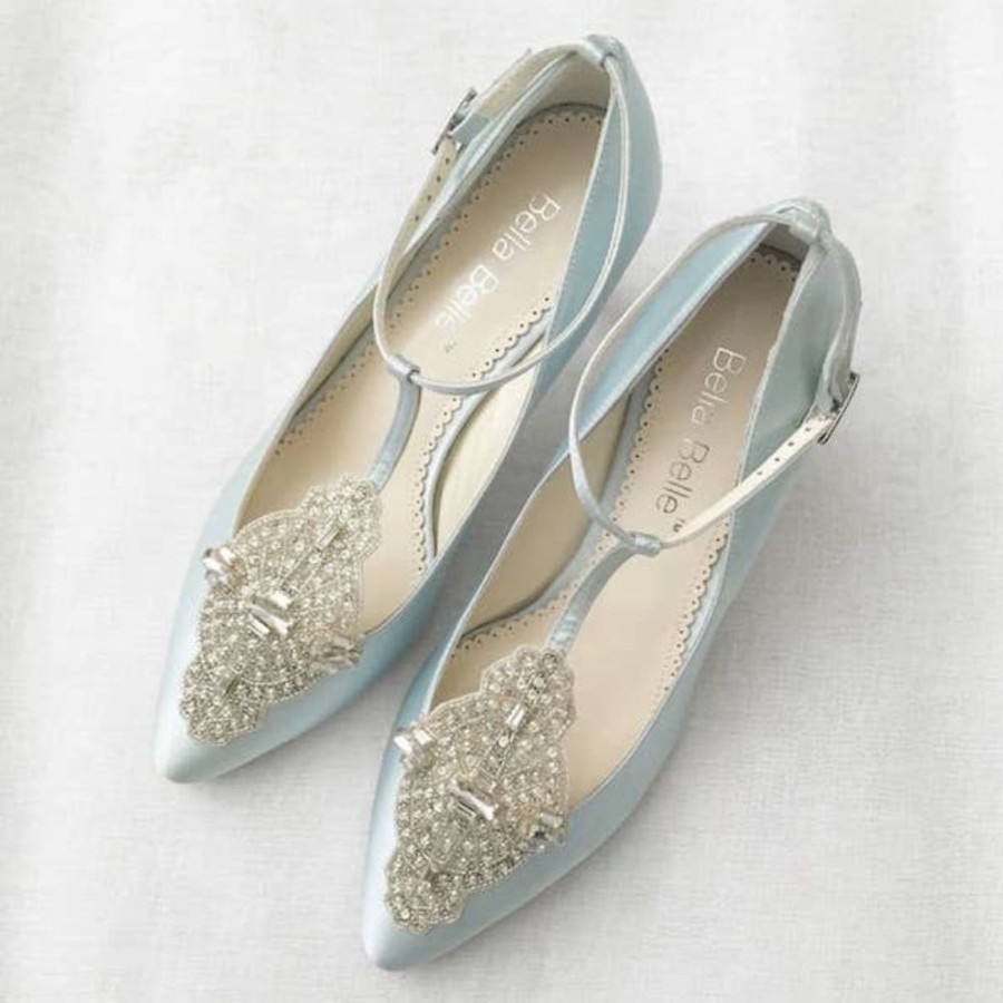 Non-Bridal Bella Belle Shoes | Kitten Heel Wedding Shoes Vintage Bridal Heels Blue