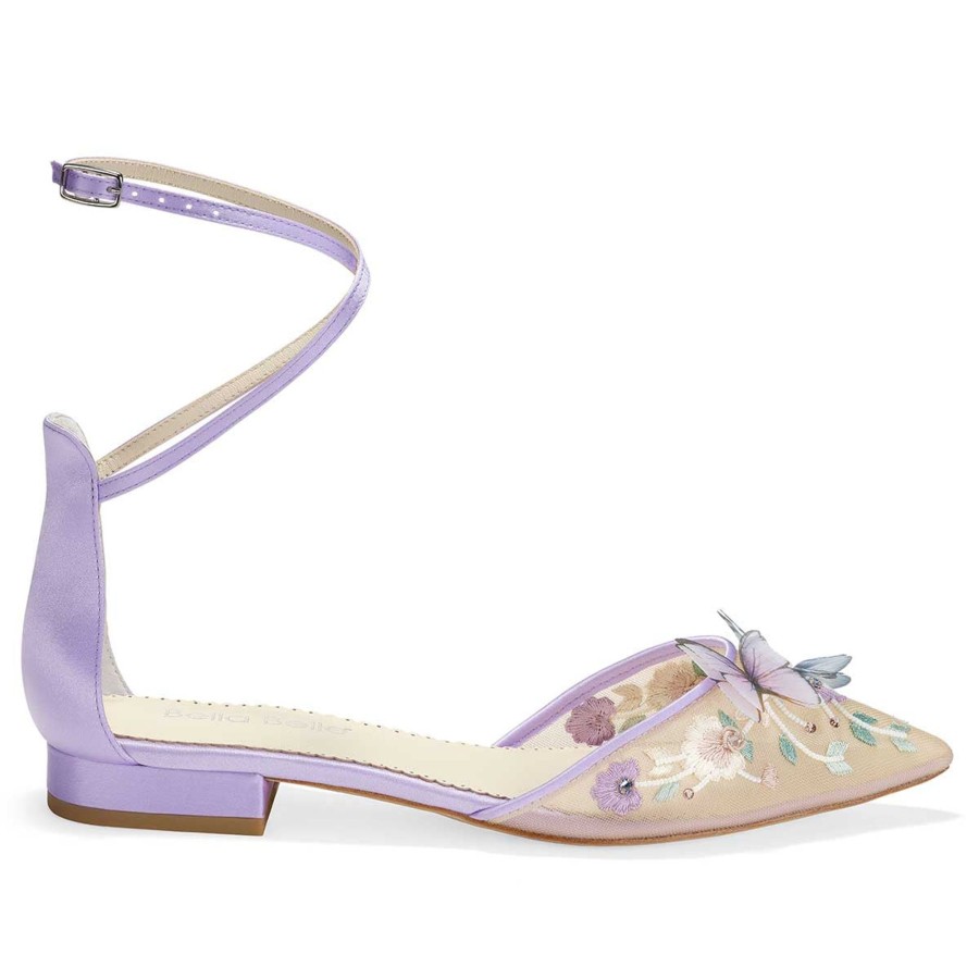 Non-Bridal Bella Belle Shoes | Garden Party Butterfly Flats Lavender