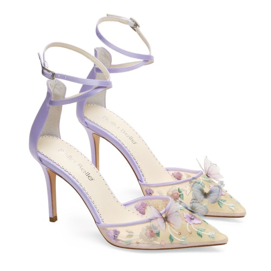 Non-Bridal Bella Belle Shoes | Butterfly Heels, Garden Party Shoes Lavender