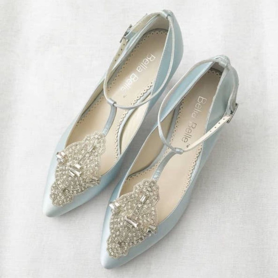 Bridal Bella Belle Shoes | Kitten Heel Wedding Shoes Vintage Bridal Heels Blue