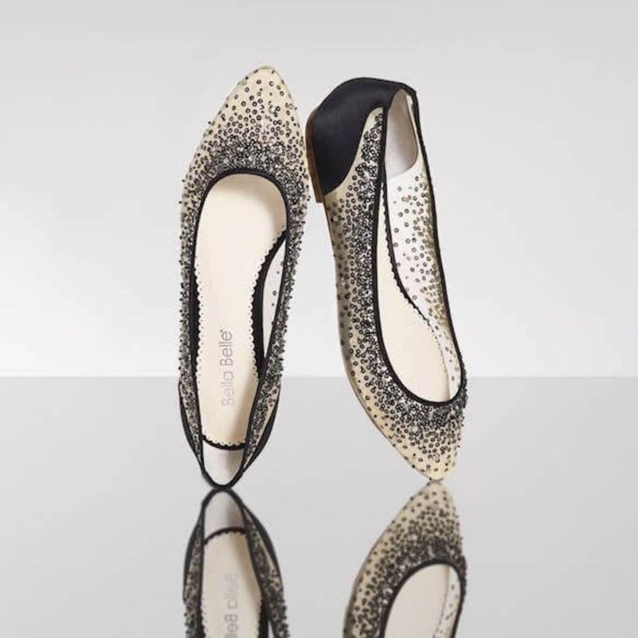 Non-Bridal Bella Belle Shoes | Degrade Sequin Flats Black