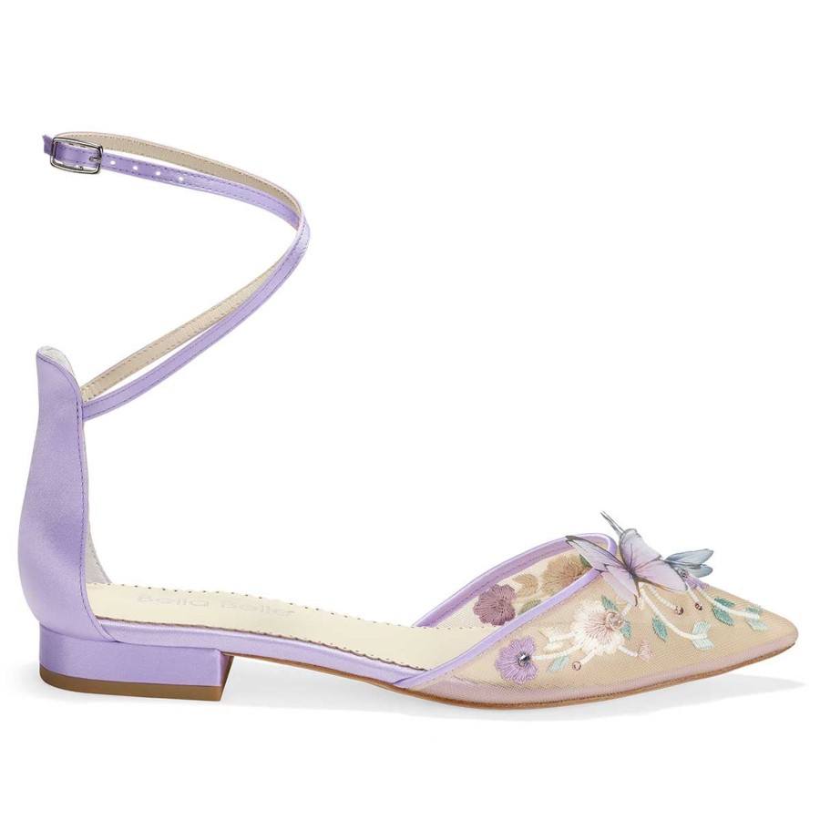 Non-Bridal Bella Belle Shoes | Garden Party Butterfly Flats Lavender