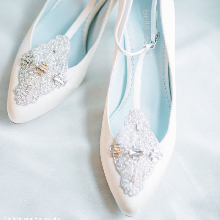 Bridal Bella Belle Shoes | Art Deco Vintage Wedding Shoes White