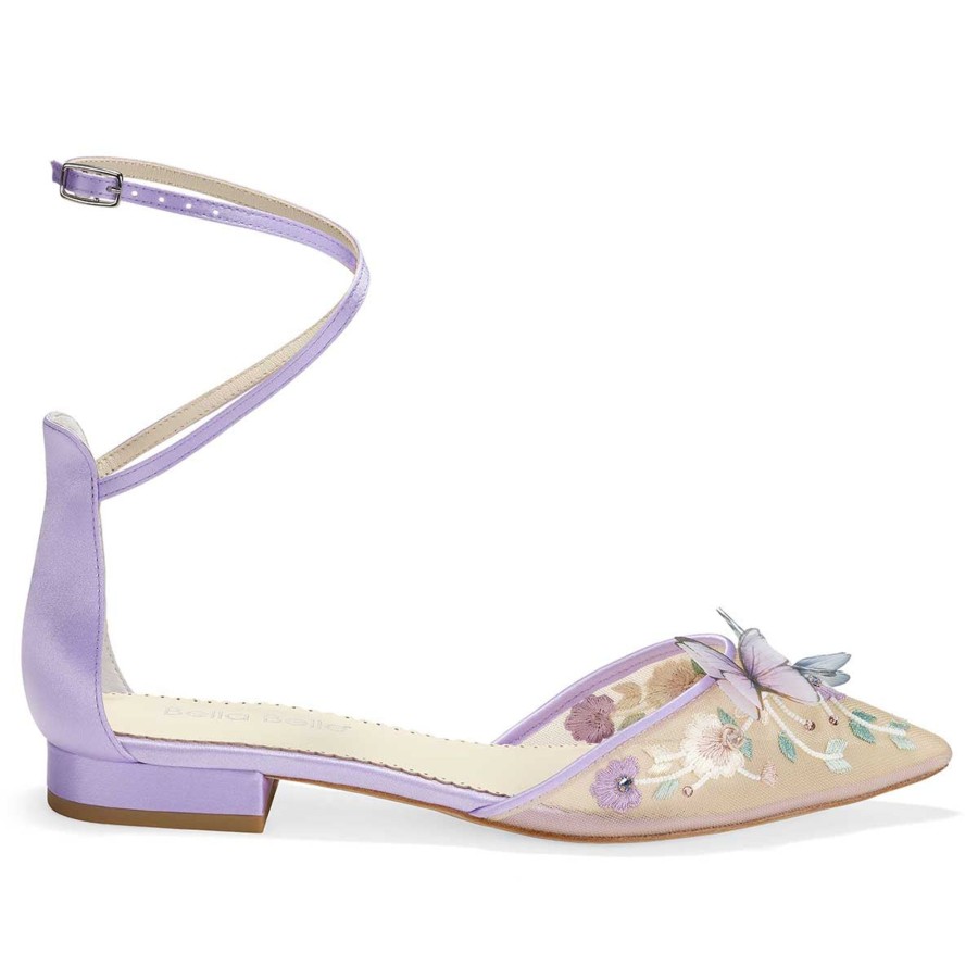 Bridal Bella Belle Shoes | Garden Party Butterfly Flats Lavender